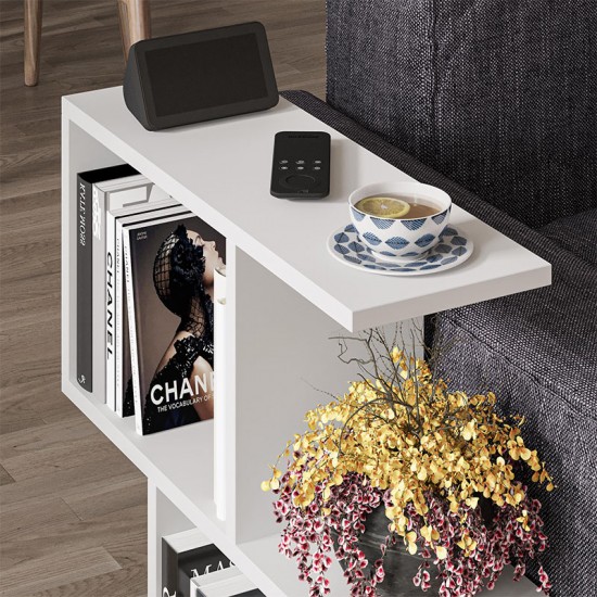 Τραπεζάκι βοηθητικό Homemania Megapap χρώμα λευκό 60x20x60εκ.
