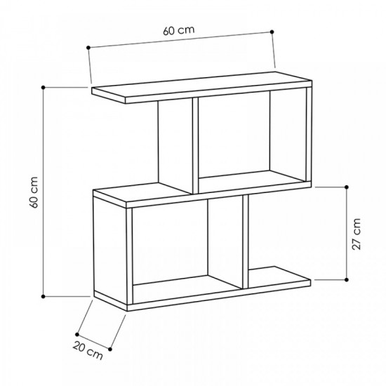 Τραπεζάκι βοηθητικό Homemania Megapap χρώμα λευκό 60x20x60εκ.