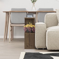 Τραπεζάκι βοηθητικό Homemania Megapap χρώμα ανοιχτό καρυδί 60x20x60εκ.