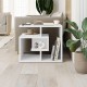 Τραπεζάκι βοηθητικό Labirent Megapap Megapap χρώμα λευκό 54x40x45εκ.
