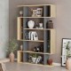 Βιβλιοθήκη Mito Megapap χρώμα sapphire oak - ανθρακί 108x25x161εκ.