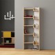 Βιβλιοθήκη Oppa Megapap χρώμα sapphire oak/λευκό 60x22x162εκ.
