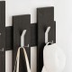 Κρεμάστρα τοίχου Wave Megapap χρώμα black wood 64x4x81εκ.