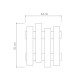 Κρεμάστρα τοίχου Wave Megapap χρώμα black wood 64x4x81εκ.
