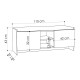 Παπουτσοθήκη Zulla Megapap χρώμα sapphire oak 110x37x43εκ.