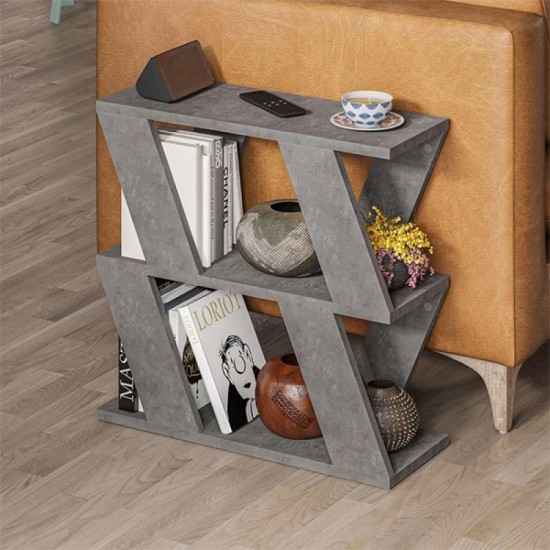 Τραπεζάκι βοηθητικό Lazena Megapap χρώμα γκρι ρετρό 60x22x57εκ.