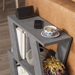 Τραπεζάκι βοηθητικό Lazena Megapap χρώμα γκρι ρετρό 60x22x57εκ.