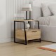 Κομοδίνο Pal Megapap χρώμα sapphire oak 45x40x50εκ.