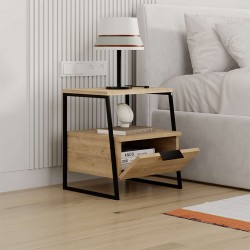Κομοδίνο Pal Megapap χρώμα sapphire oak 45x40x50εκ.