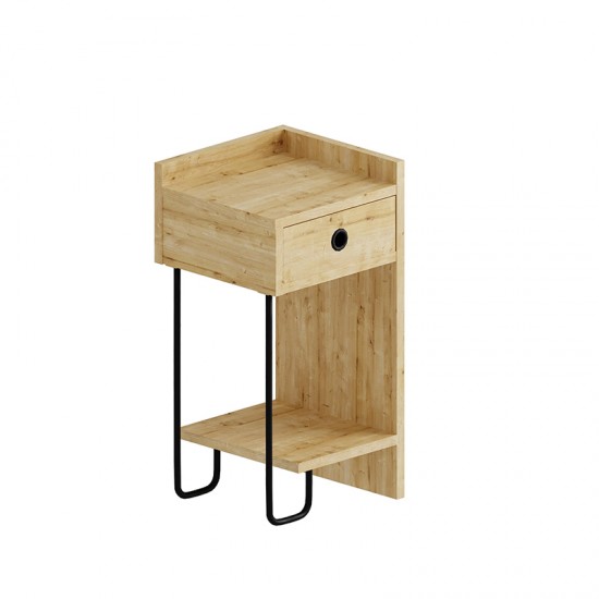 Κομοδίνο Sirius Megapap δεξί χρώμα sapphire oak 32x30x61εκ.