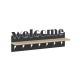 Κρεμάστρα τοίχου Welcome Megapap χρώμα μαύρο - sapphire oak 86x15,2x29εκ.