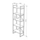 Βιβλιοθήκη Dusan Megapap χρώμα sepet oak 58x30x175εκ.