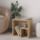 Τραπεζάκι βοηθητικό - Κομοδίνο Bon Megapap χρώμα sapphire oak 40x35x40εκ.