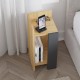 Κομοδίνο Elos Megapap αριστερό χρώμα saphhire oak - silky black 30x31,7x55εκ.