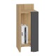 Κομοδίνο Elos Megapap αριστερό χρώμα saphhire oak - silky black 30x31,7x55εκ.