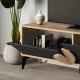 Έπιπλο τηλεόρασης Gora Megapap χρώμα sapphire oak - silky black 140x35,6x51εκ.