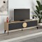 Έπιπλο τηλεόρασης Gora Megapap χρώμα sapphire oak - silky black 180x35,6x51εκ.