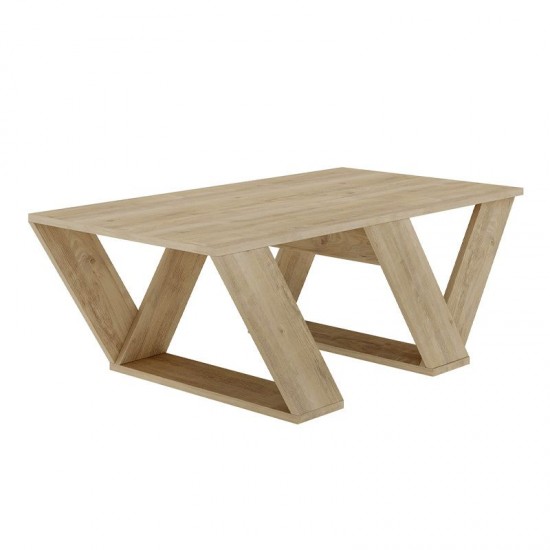 Τραπεζάκι σαλονιού Pipra Megapap χρώμα sapphire oak 110x60x40εκ.