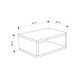 Κομοδίνο επιτοίχιο Brik Megapap με LED χρώμα καρυδί Ud - sandstone 45x30x18εκ.