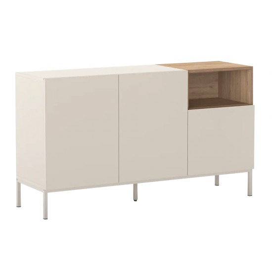 Μπουφές Cailin Megapap χρώμα sandstone - sepet oak 140x41,8x80εκ.