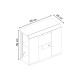 Τραπεζάκι βοηθητικό Colia Megapap χρώμα sepet oak 58x25x50εκ.