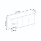 Μπουφές Marquise Megapap χρώμα sandstone 150x40x78,5εκ.