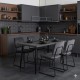 Τραπέζι Levico Megapap Mdf - μεταλλικό χρώμα σκούρο γκρι σκυροδέματος 130x75x75εκ.