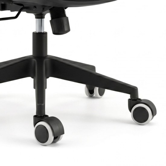 Ανταλλακτικά Ροδάκια Megapap για καρέκλες γραφείου σετ 5 τμχ χρώμα μαύρο - λευκό