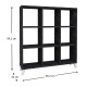 Βιβλιοθήκη Saul Megapap χρώμα μαύρο εφέ μαρμάρου 88,2x20x88,2εκ.