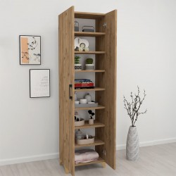 Ντουλάπα - Παπουτσοθήκη Lilly Megapap χρώμα pine oak 49x32x178εκ.
