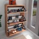 Παπουτσοθήκη Nave Megapap 18 ζευγών χρώμα pine oak 73,6x24x110εκ.