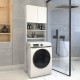 Έπιπλο πλυντηρίου Ramsey Megapap χρώμα λευκό 65x27x190,6εκ.
