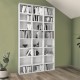 Βιβλιοθήκη Fyodor Megapap χρώμα λευκό 102x16x178εκ.