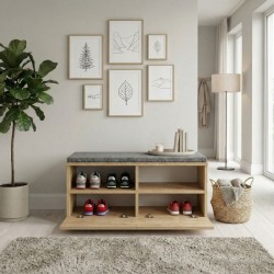 Παπουτσοθήκη Twain Megapap 8 ζευγών χρώμα sapphire oak 80x35x42εκ.