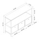 Μπουφές Mars Megapap χρώμα rustic καρυδί 122x36x80,1εκ.