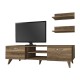 Έπιπλο τηλεόρασης Colin Megapap χρώμα καρυδί 150x29,5x40,6εκ.