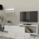 Έπιπλο τηλεόρασης Novara Megapap χρώμα λευκό 180x29,6x45εκ.