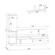 Σύνθεση τηλεόρασης Almeria Megapap χρώμα λευκό - cordoba 149x29,5x117εκ.