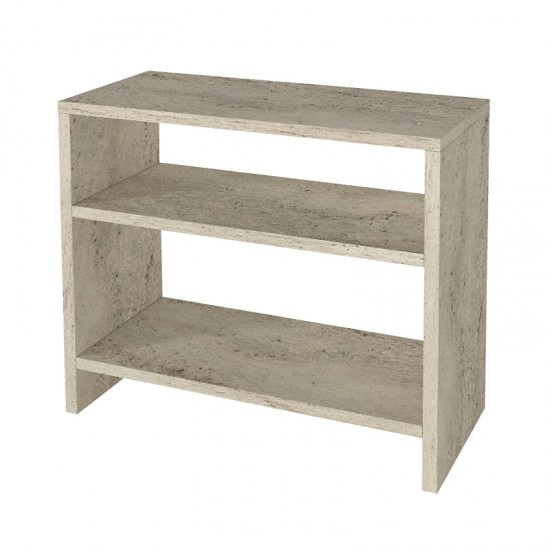 Τραπεζάκι βοηθητικό Silvanus Megapap χρώμα travertine 51x17,5x49εκ.