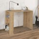 Γραφείο εργασίας Netenia Megapap χρώμα sapphire oak 90x40x74εκ.