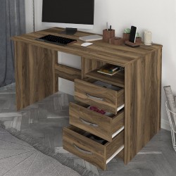 Γραφείο εργασίας Eldoris Megapap χρώμα καρυδί 120x60x75εκ.