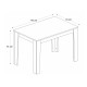 Τραπέζι Darlen Megapap χρώμα λευκό - sapphire oak 110x72x74εκ.
