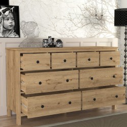 Συρταριέρα - Μπουφές Sabina Megapap χρώμα sepet oak 160x50x96εκ.