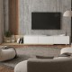 Έπιπλο τηλεόρασης Enstey Megapap επεκτεινόμενο χρώμα sapphire oak - λευκό 260x41,8x33,5εκ.