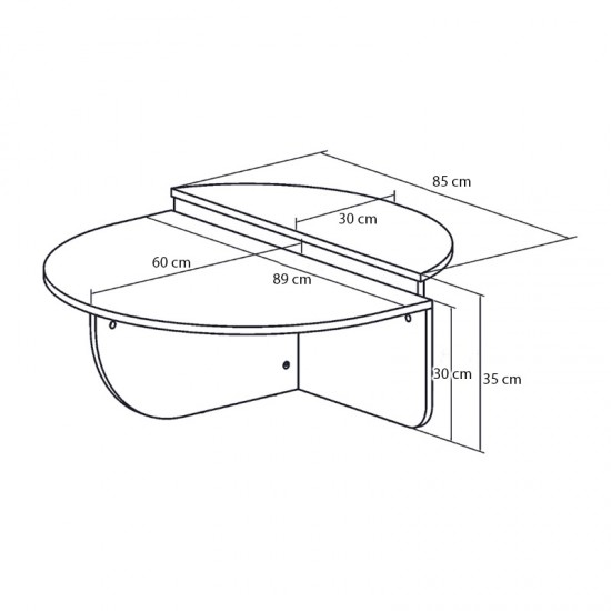 Τραπεζάκι σαλονιού Nilvia Megapap χρώμα καρυδί Ø85x35εκ.
