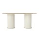 Τραπέζι Bohema Megapap χρώμα ivory - sepet oak 180x90x77,7εκ.