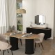 Τραπέζι Bohema Megapap χρώμα μαύρο - sepet oak 180x90x77,7εκ.
