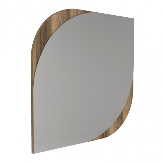 Καθρέπτης τοίχου Lava Μegapap χρώμα καρυδί 70x2,2x70εκ.