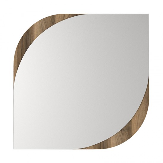 Καθρέπτης τοίχου Lava Μegapap χρώμα καρυδί 70x2,2x70εκ.