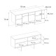 Μπουφές Lava Megapap χρώμα rota oak - ανθρακί 150x44,6x76εκ.